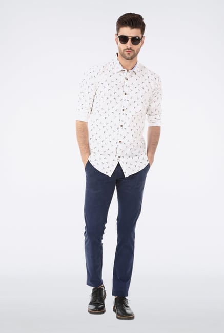 Basics White Printed Shirt Basics White Printed Shirt