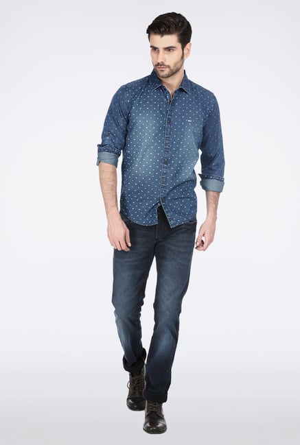 Basics Indigo Twill Weave Shirt Basics Indigo Twill Weave Shirt
