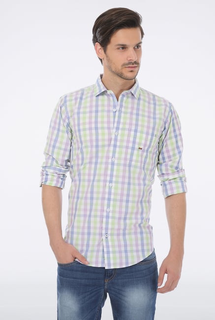 Basics Green Checked Shirt Basics Green Checked Shirt