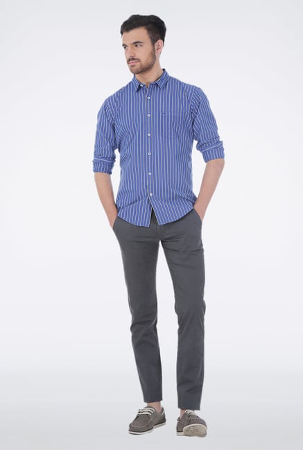 Basics Blue Pencil Stripe Shirt Basics Blue Pencil Stripe Shirt