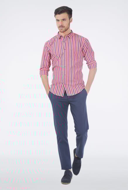 Basics Red Stripe Casual Shirt Basics Red Stripe Casual Shirt
