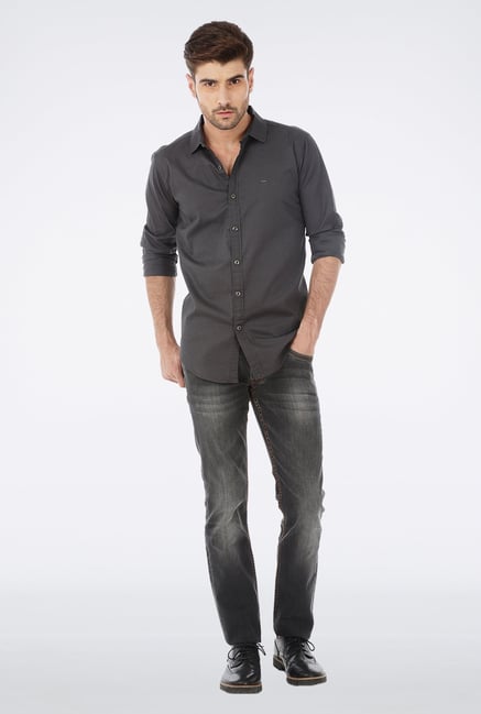 Basics Black Stone Washed Jeans Basics Black Stone Washed Jeans