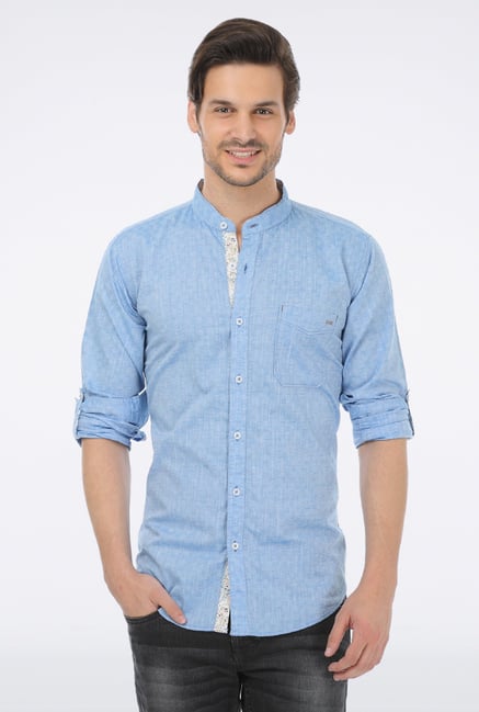 Basics Blue Slim Fit Shirt Basics Blue Slim Fit Shirt