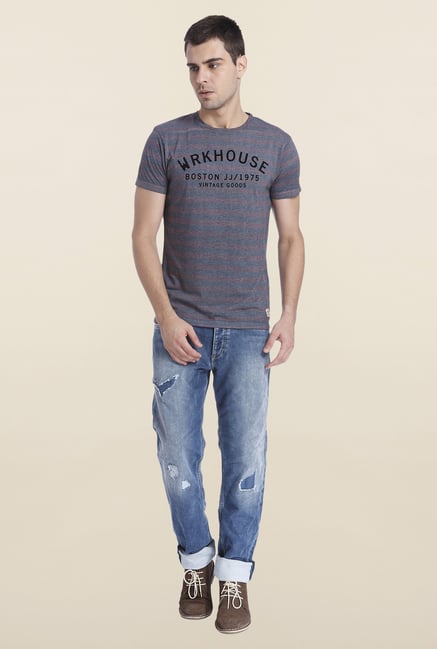 Jack & Jones Syrah Striped T Shirt Jack & Jones Syrah Striped T Shirt