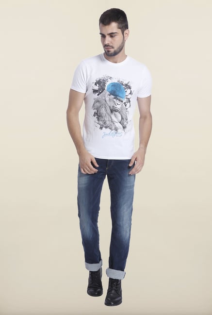 Jack & Jones White Casual Slim Fit T Shirt Jack & Jones White Casual Slim Fit T Shirt