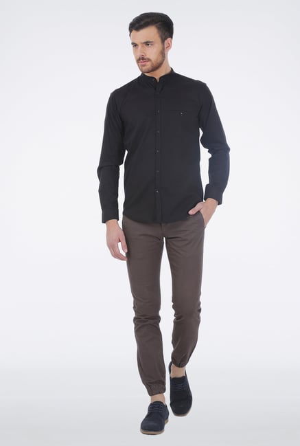 Basics Black Slim Fit Shirt Basics Black Slim Fit Shirt