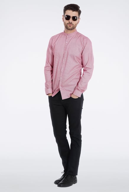 Basics Red Woven Shirt Basics Red Woven Shirt