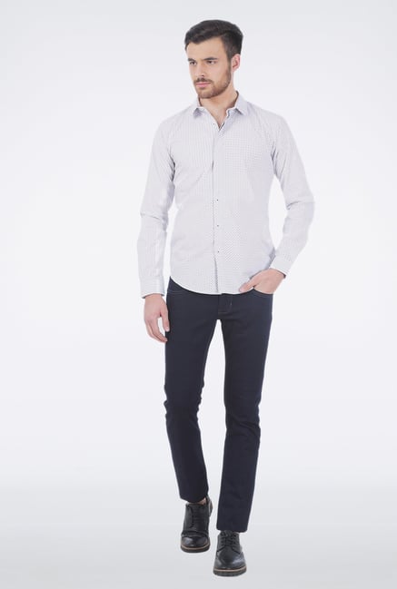 Basics White Printed Shirt Basics White Printed Shirt