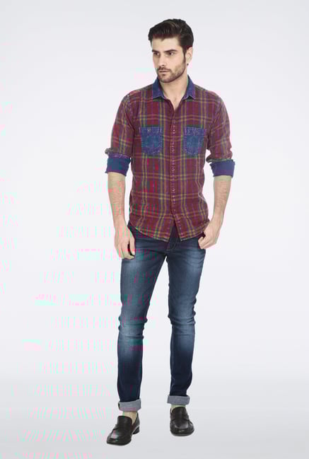 Basics Red Checkered Shirt Basics Red Checkered Shirt