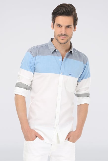 Basics White Striped Shirt Basics White Striped Shirt