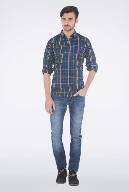 Basics Green Plaid Shirt Basics Green Plaid Shirt