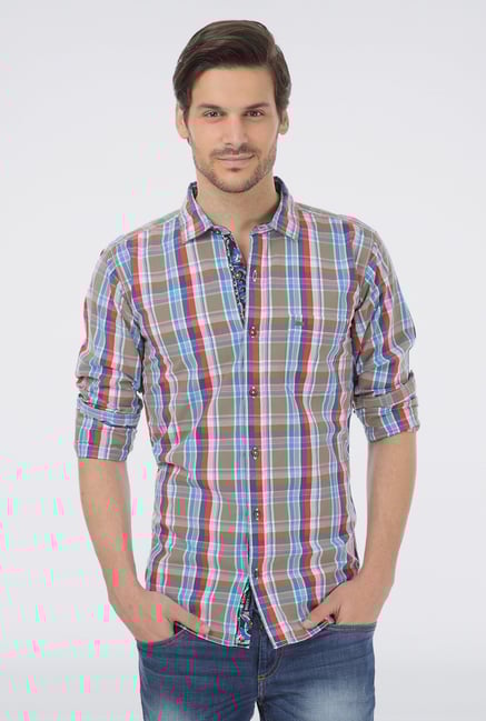 Basics Red Checkered Shirt Basics Red Checkered Shirt