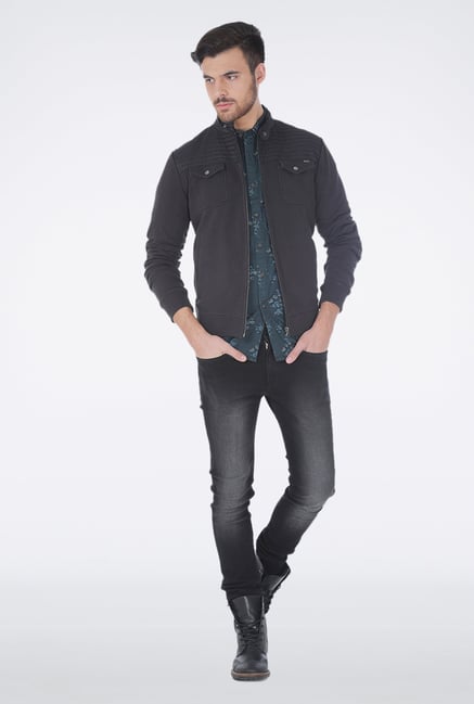 Basics Green Printed Casual Shirt Basics Green Printed Casual Shirt