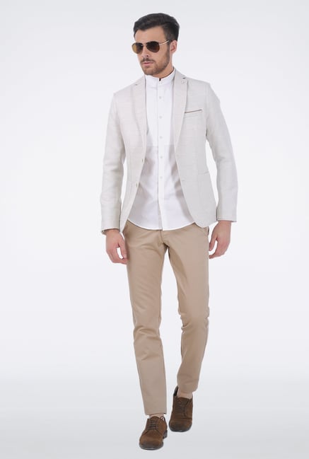 Basics Khaki Satin Formal Trouser Basics Khaki Satin Formal Trouser