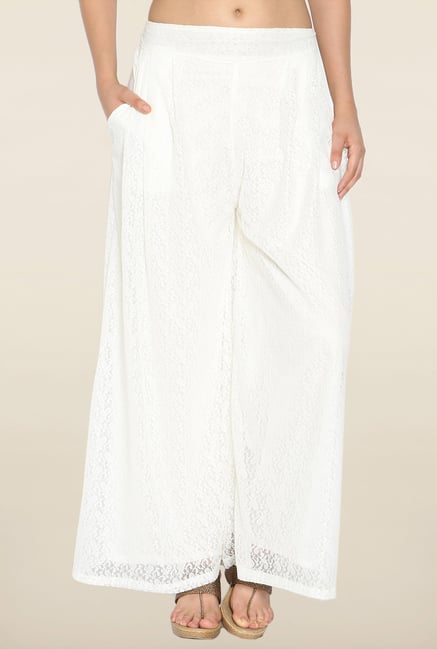 Soch Cream Netted Palazzo Soch Cream Netted Palazzo