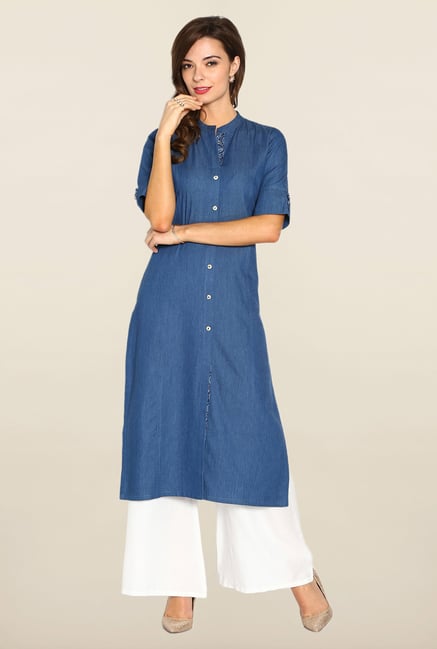 Soch Blue & White Denim Suit Set Soch Blue & White Denim Suit Set