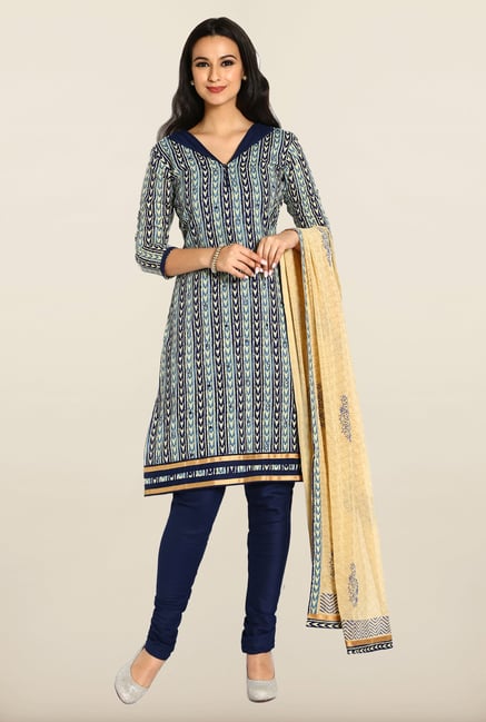 Soch Multicolor Printed Cotton Dress Material Soch Multicolor Printed Cotton Dress Material