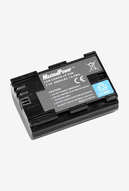Maximal Power Db Can Lp-E6 Rechargeable Replacement Li-Ion Battery For Canon Cameras - Black Maximal Power Db Can Lp-E6 Rechargeable Replacement Li-Ion Battery For Canon Cameras - Black
