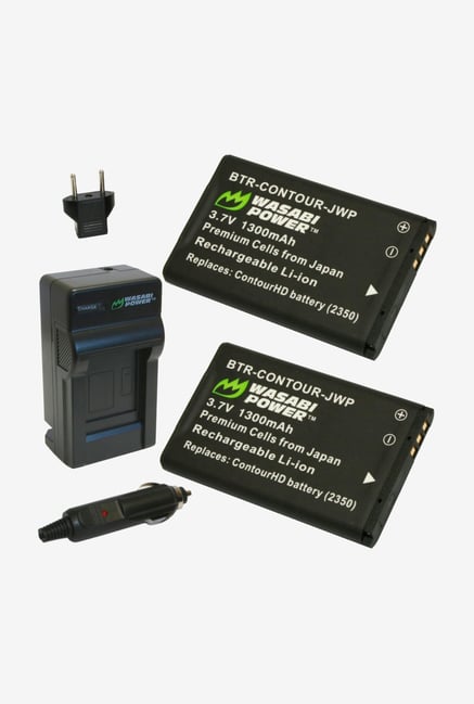 Wasabi Power Kit-Btr-Contour-Lch-Contour-01 Battery (2-Pack) And Charger For Contour Wasabi Power Kit-Btr-Contour-Lch-Contour-01 Battery (2-Pack) And Charger For Contour