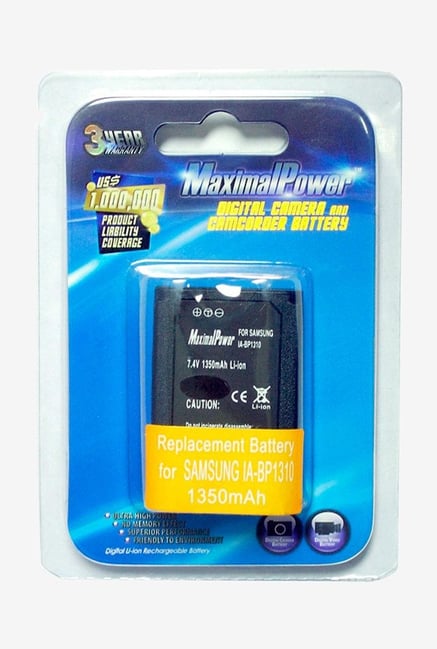 Maximal power Sam Bp1310 Bp-1310 Battery For Samsung Nx Series Nx100 - Black Maximal power Sam Bp1310 Bp-1310 Battery For Samsung Nx Series Nx100 - Black