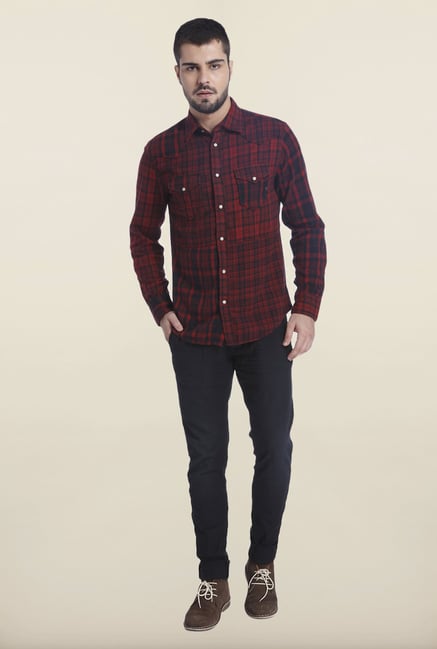 Jack & Jones Syrah Cotton Checks Shirt Jack & Jones Syrah Cotton Checks Shirt