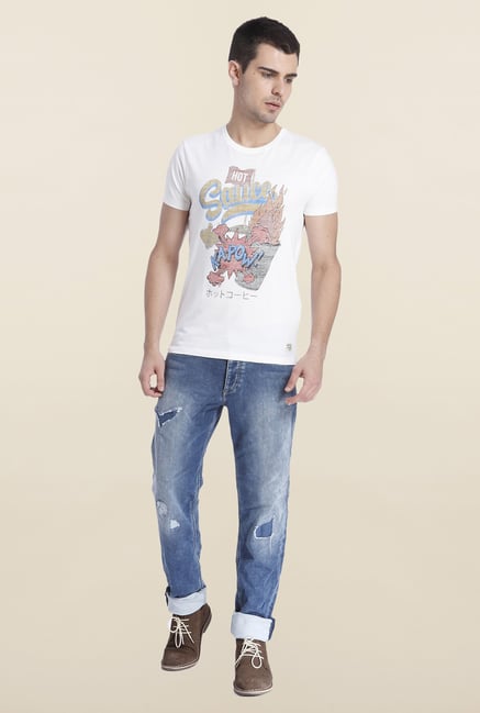 Jack & Jones White Cotton Crew Neck T Shirt Jack & Jones White Cotton Crew Neck T Shirt