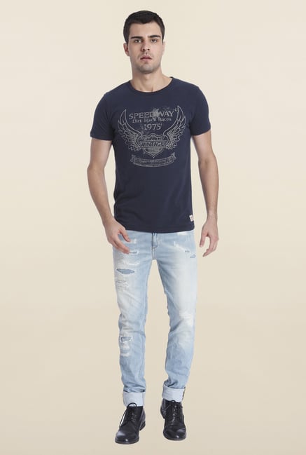 Jack & Jones Grey Cotton T Shirt Jack & Jones Grey Cotton T Shirt