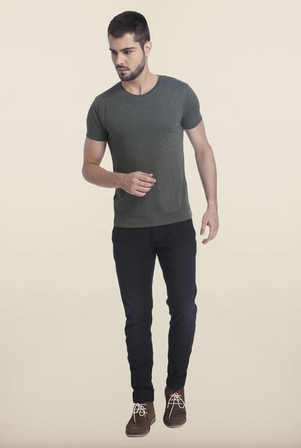 Jack & Jones Dark Grey Crew Neck T Shirt Jack & Jones Dark Grey Crew Neck T Shirt