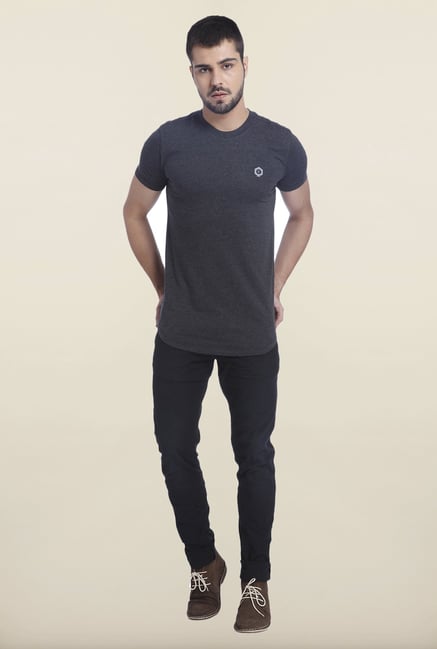 Jack & Jones Black Printed Cotton T Shirt Jack & Jones Black Printed Cotton T Shirt