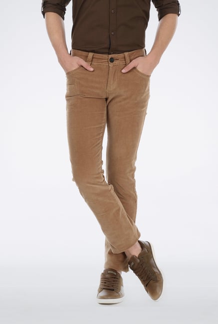Basics Khaki Cotton Trouser Basics Khaki Cotton Trouser