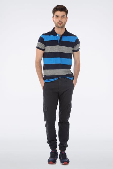 Basics Blue Polo T Shirt Basics Blue Polo T Shirt