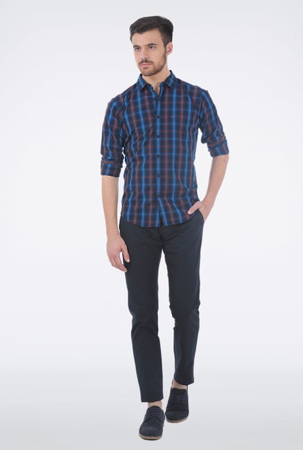 Basics Navy Twill Weave Trouser Basics Navy Twill Weave Trouser