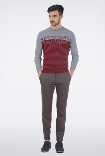 Basics Dark Grey Casual Trouser Basics Dark Grey Casual Trouser