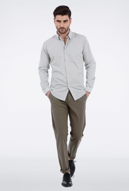 Basics Green Ribbed Trouser Basics Green Ribbed Trouser
