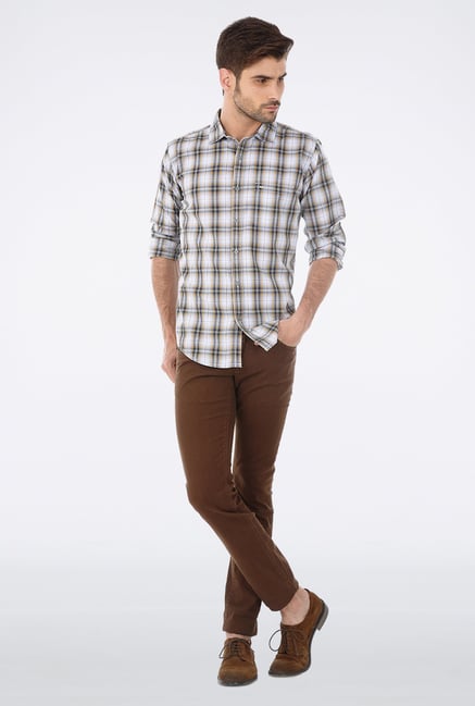 Basics Yellow Plaid Shirt Basics Yellow Plaid Shirt