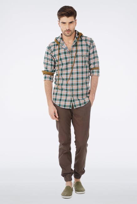 Basics Green Checkered Shirt Basics Green Checkered Shirt