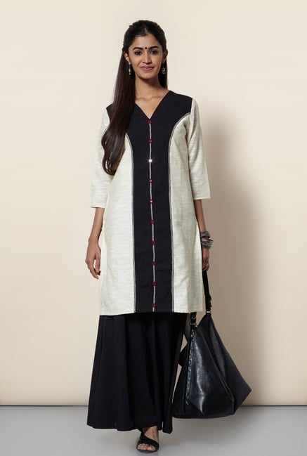 Okhai Off White Chanderi Kurta Okhai Off White Chanderi Kurta