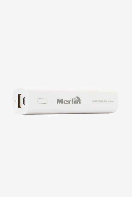 Merlin 2600 mAh Power Bank With Laser Pointer (White) Merlin 2600 mAh Power Bank With Laser Pointer (White)