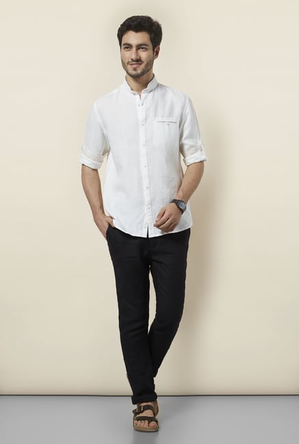 celio* White Solid Casual Shirt celio* White Solid Casual Shirt