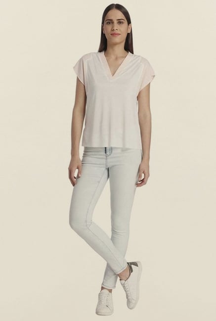 Vero Moda Snow White Solid Top Vero Moda Snow White Solid Top