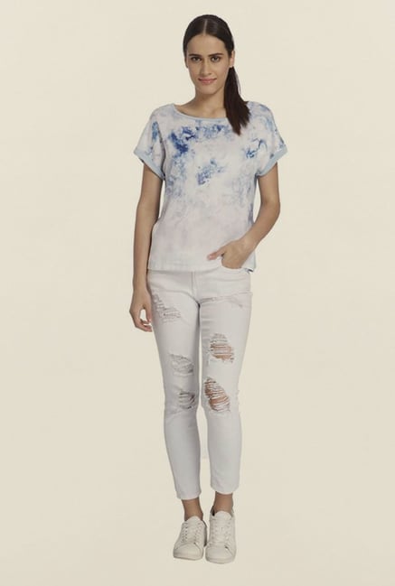 Vero Moda Blue Printed Top Vero Moda Blue Printed Top