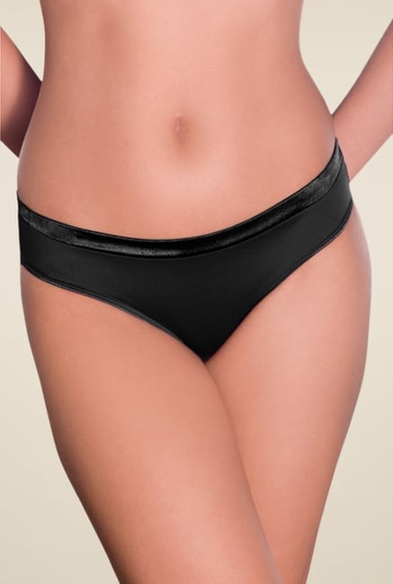 Amante Black Satin Edge Bikini Panty Amante Black Satin Edge Bikini Panty