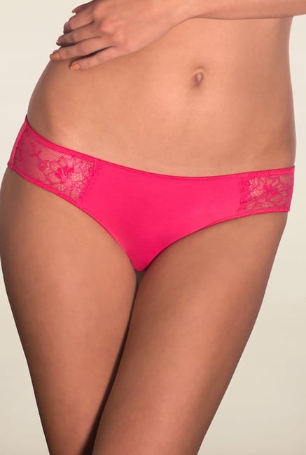 Amante Pink Lace Bikini Panty Amante Pink Lace Bikini Panty
