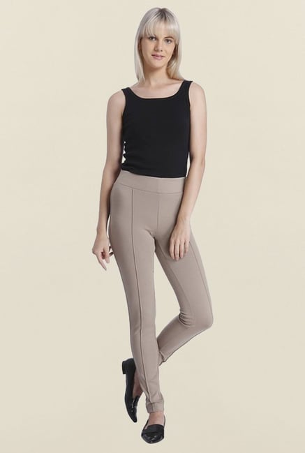 Vero Moda Beige Pintuck Leggings Vero Moda Beige Pintuck Leggings