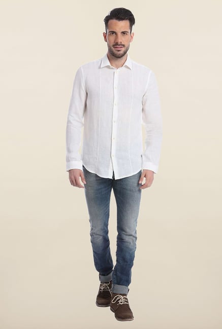 Jack & Jones White Solid Shirt Jack & Jones White Solid Shirt