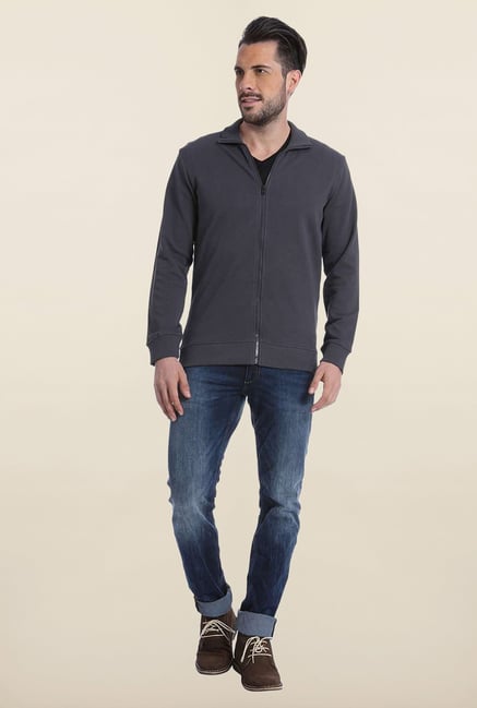 Jack & Jones Black Solid Sweatshirt Jack & Jones Black Solid Sweatshirt