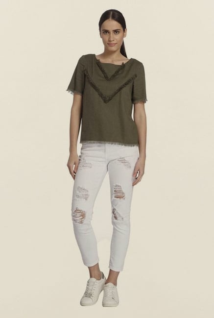 Vero Moda Ivy Green Tribal Top Vero Moda Ivy Green Tribal Top