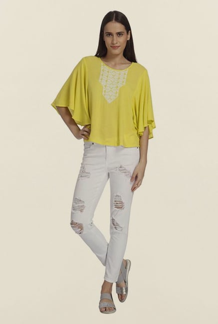 Vero Moda Yellow Printed Top Vero Moda Yellow Printed Top