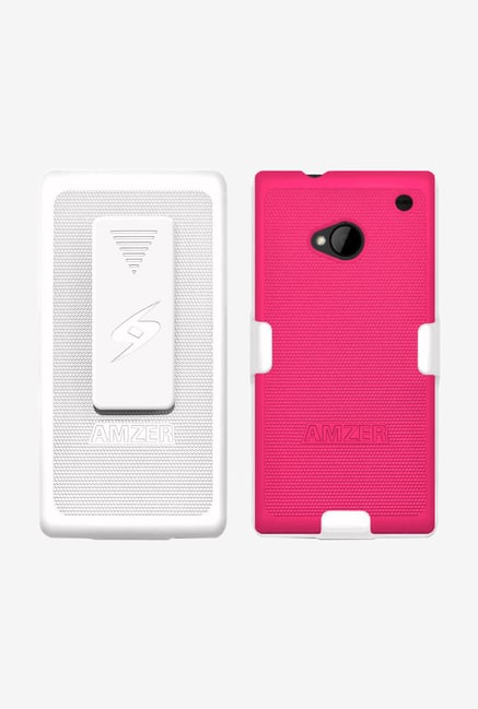 Amzer Shellster Shell Case White & Hot Pink for HTC One M7 Amzer Shellster Shell Case White & Hot Pink for HTC One M7