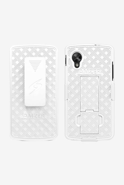 Amzer Shellster Case with Kickstand White for Nexus 5 Amzer Shellster Case with Kickstand White for Nexus 5